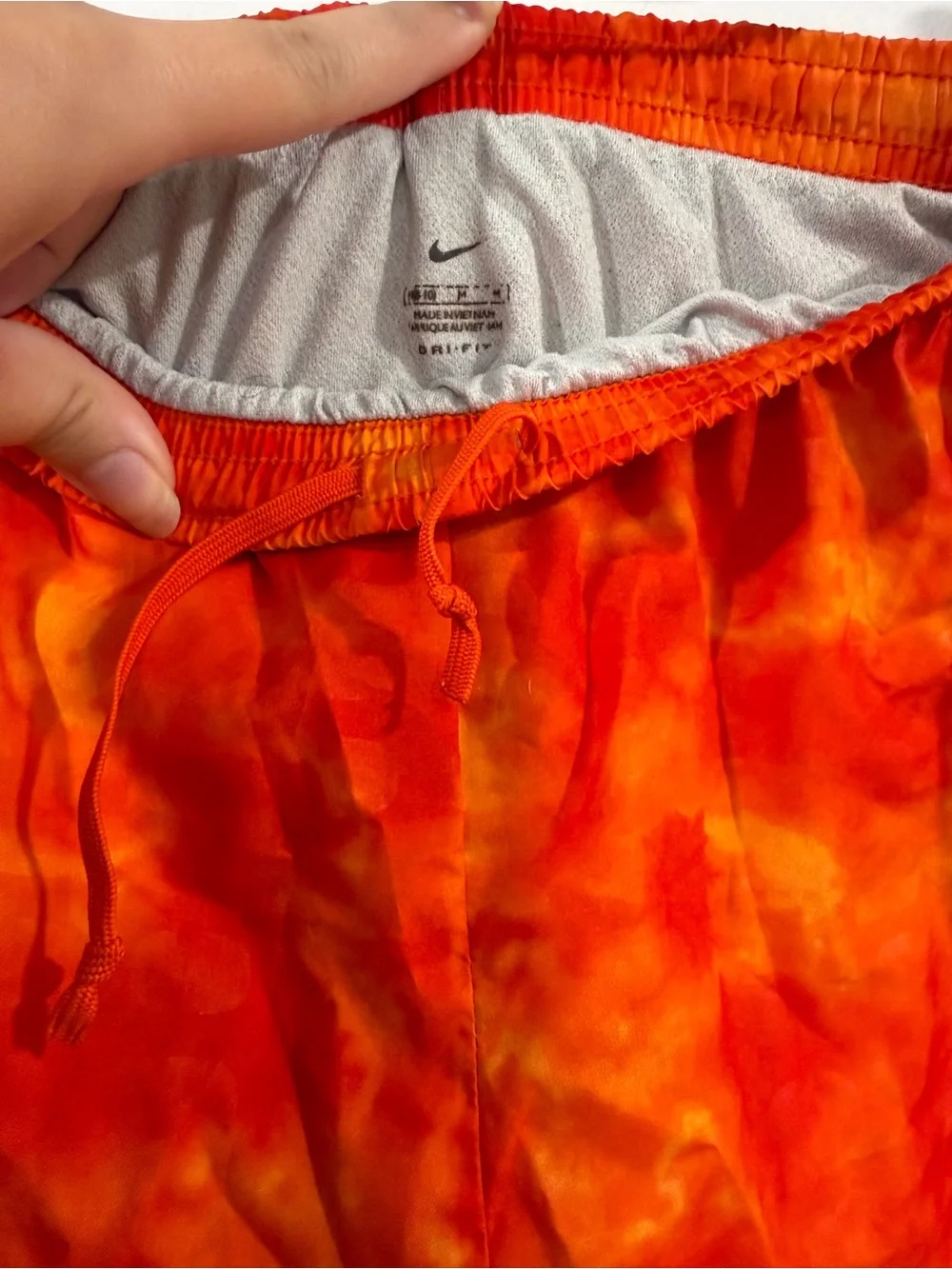 Nike Orange Tie-Dye Running Shorts